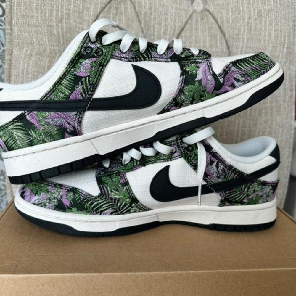 Nike Dunk Low Sneakers with Floral Design